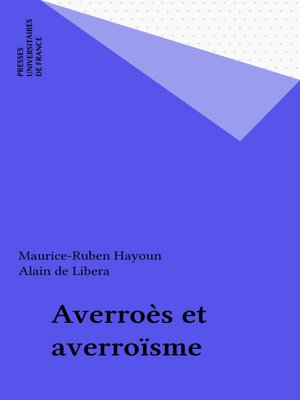 cover image of Averroès et averroïsme
